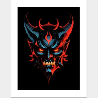 Demon Head Oni Posters and Art